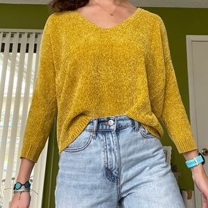 Express Mustard Yellow Sweater